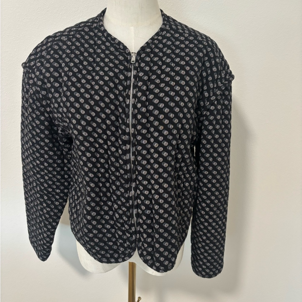 Old Navy Black and White Quilted Jacket